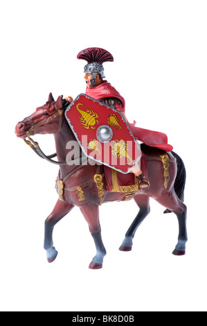 object on white - toy military horse Stock Photo