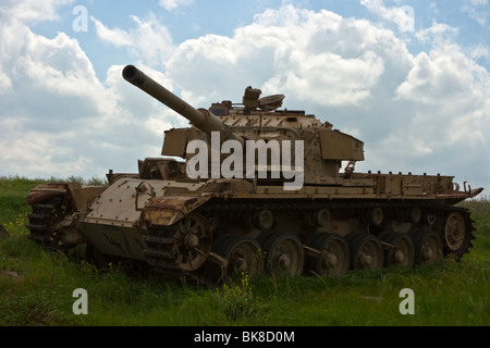 Old IDF Centurion - Shot Kal Gimel (MK III) near the memorial in the Valley of Tears Stock Photo