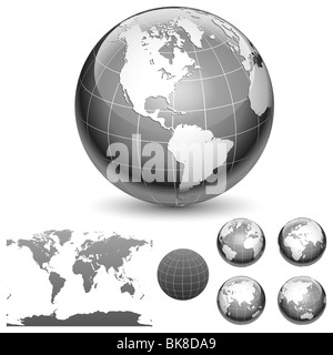 3d map globe Stock Photo