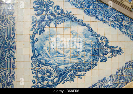 Azulejo, palace in Estoi, Algarve, Portugal, Europe Stock Photo