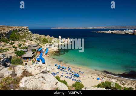 Paradise Bay in Cirkewwa, Malta, Europe Stock Photo