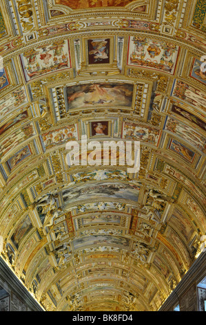 Ceiling, Gallery of Maps, Vatican Museums, historic city centre, Vatican City, Italy, Europe Stock Photo
