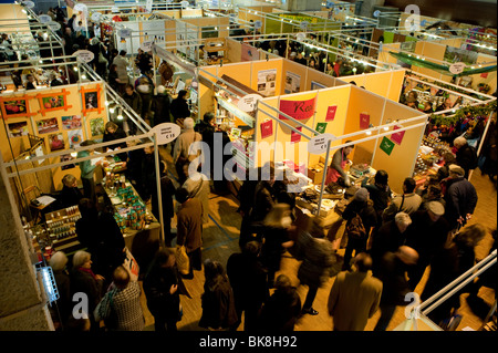 Sustainable Business, Organic Food, Festival, Paris, France, Overview Stalls Stock Photo