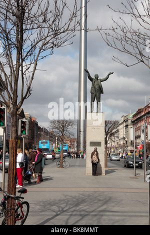 The statue of Jim Larkin on O Connell Street in Dublin Ireland Stock Photo