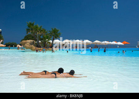 Pool at the Splash and Fun Park, Malta, Europe Stock Photo