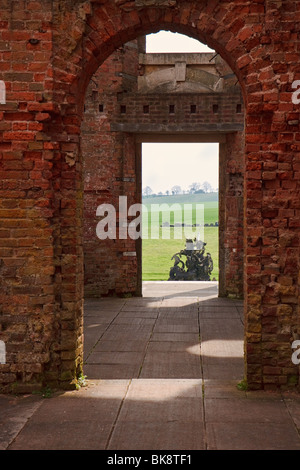 Witley Court ruins formal gardens and classical fountains Stock Photo
