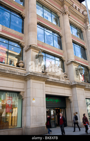 El Corte Inglés Store on Avinguda del Portal de L'Angel in Barcelona Stock Photo