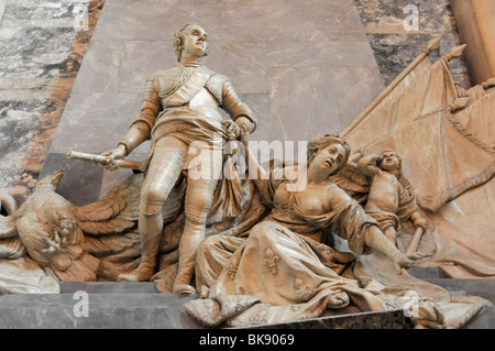 Tomb, mausoleum of Marshal Maurice de Saxe, Saint-Thomas Church, Strasbourg, Alsace, France, Europe Stock Photo