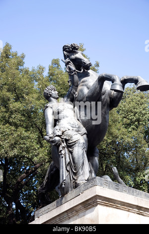 Plaça de Catalunya statue Stock Photo