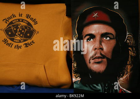 Portrait of Ernesto Che Guevara in a souvenir shop at Ifestou Street in Athens, Greece. Stock Photo