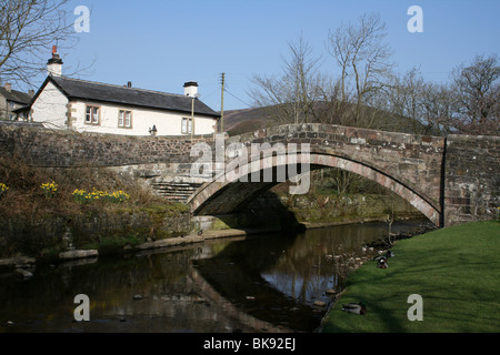 Dunsop Bridge, Forest Of Bowland, Lancashire. The Exact Geographic Centre of Great Britain Stock Photo