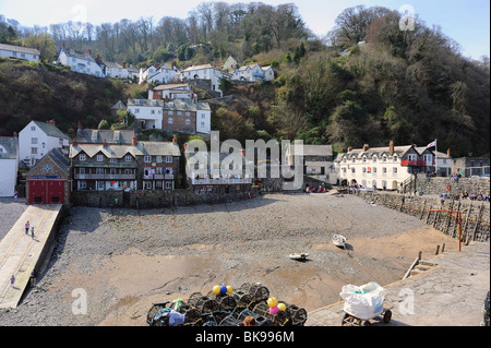 Clovelly  harbour in North Devon UK Stock Photo