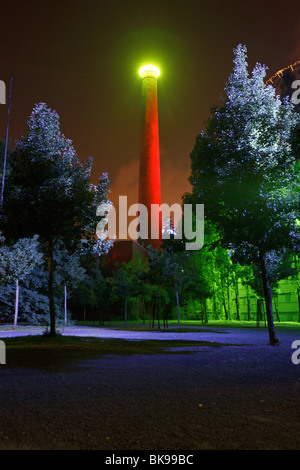 North Duisburg Landscape Park in Germany: night shot Stock Photo