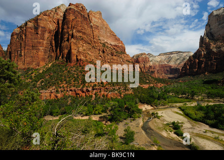 Scenic view on Emerald Pools in Zion National Park, Utah, USA Stock Photo