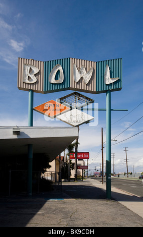 Abandoned Bowling Alley, South Los Angeles, California, United States of America Stock Photo