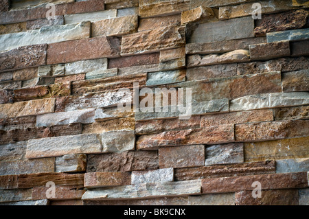 Interior dry stone wall,3D Cladding,Devon Stone Stock Photo