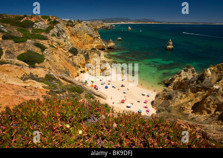 Praia do Camilo near Lagos, Algarve, Portugal, Europe Stock Photo