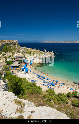 Paradise Bay in Cirkewwa, Malta, Europe Stock Photo