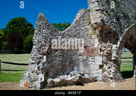 Boxgrove Priory ruin in West Sussex near Chichester which is owned by English Heritage Stock Photo