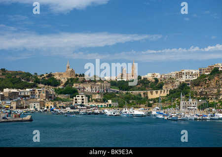 Port city of Mgarr, Gozo, Malta, Europe Stock Photo