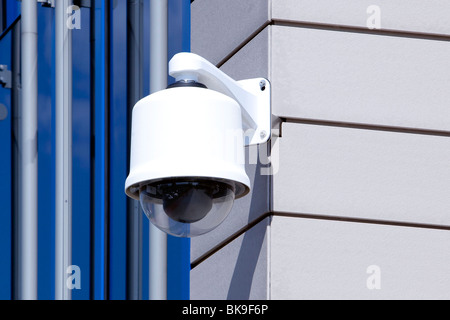 Surveillance camera at the corporate headquarters of the Fresenius SE company in Bad Homburg von der Hoehe, Hesse, Germany, Eur Stock Photo