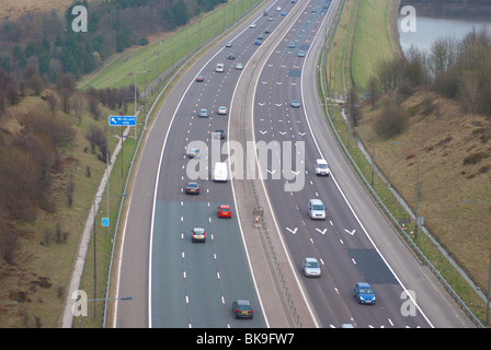 Traffic on the M62 motorway (near Outlane, Huddersfield) Stock Photo