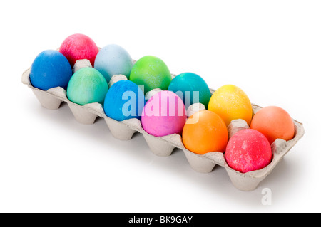 easter eggs colored eggs Stock Photo