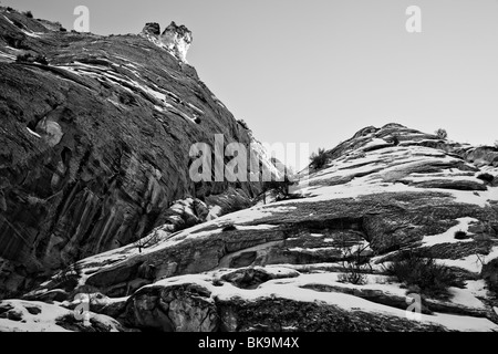 Natural gorges like Capitol Gorge dot the landscape of southern Utah's Capitol Reef National Park. Stock Photo