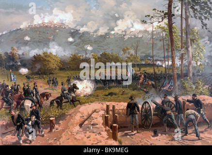 Battle of Kennesaw Mountain fought on June 27, 1864, during the Atlanta Campaign of the American Civil War Stock Photo