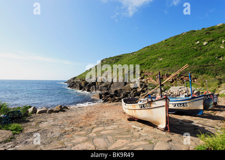 Scenery at Penberth Cove, St Levan, Cornwall, England, United Kingdom Stock Photo