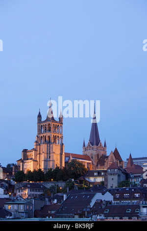 Cathedrale Notre-Dame, Lausanne, Canton of Vaud, Switzerland Stock Photo