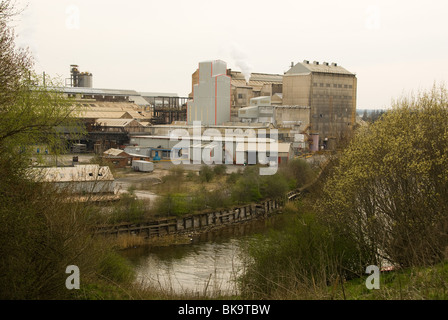 Chemical plant on the River Weaver Stock Photo