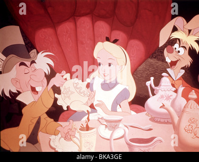 ALICE IN WONDERLAND (ANI - 1951) ANIMATED CREDIT DISNEY ALWD 001 OS Stock Photo