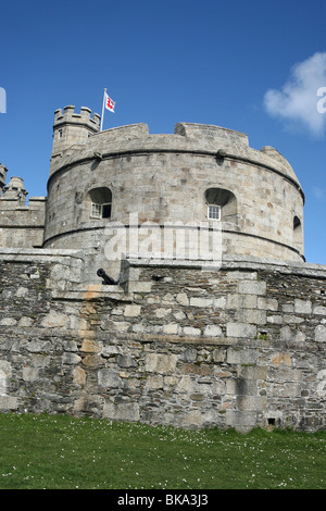 Pendennis castle  views on the Carrick Roads near Falmouth Cornwall Stock Photo