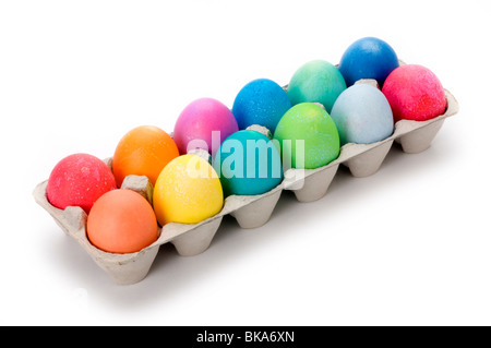 easter eggs colored eggs Stock Photo