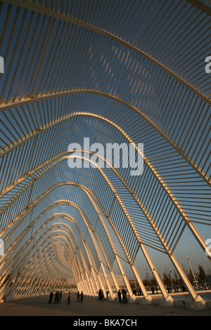 The Calatrava Agora, the main entrance the Olympic Athletic Center of Athens, Greece. Stock Photo