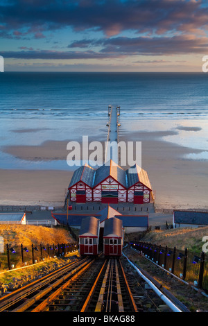 England, Cleveland, Saltburn-by-the-Sea. View from the top of the funicular railway Stock Photo