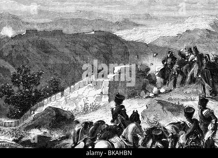 Masséna, André, 6.5.1756 - 14.4.1817, French general, before the Lines of torres Vedras, 1810, wood engraving, 19th century, ,