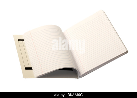 old-fashioned school composition book open Stock Photo
