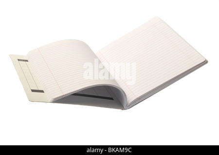 old-fashioned school composition book open Stock Photo