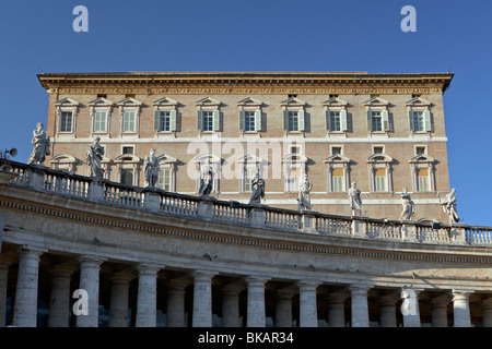 The  Papal Palace aka Apostolic Palace,the Pope's residence,Vatican city, Rome, Italy Stock Photo