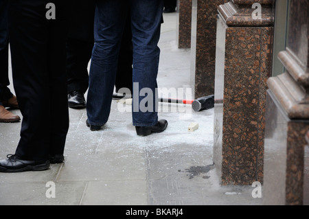 Robbery at Mappin and Webb on the 9th March 2010, Piccadilly, London, England, UK. Stock Photo