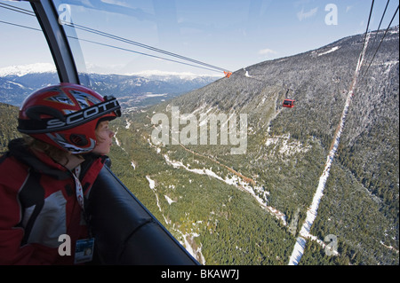 gondola at Whistler mountain resort venue of the 2010 Winter Olympic Games Stock Photo