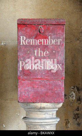 Remember the Poor's Box, a poor box at St Bartholomew's Hospital City of London England Britain UK Stock Photo