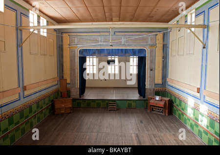 The Theatre and Ballroom in Kolmanskop Ghost Town near Luderitz, Namibia Stock Photo