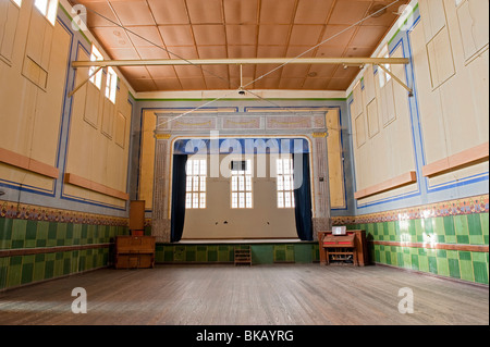 The Theatre and Ballroom in Kolmanskop Ghost Town near Luderitz, Namibia Stock Photo