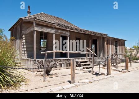 Texas, Langtry, Judge Roy Bean Visitor Center, The Jersey Lilly Saloon, original building and site Stock Photo