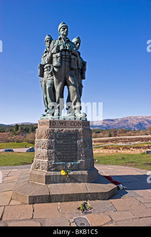 Commando War Memorial near Spean Bridge West Highlands of Scotland Stock Photo