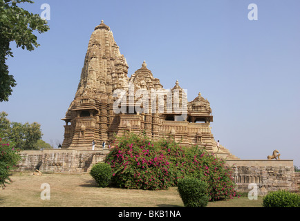 Kandariya Mahadeva Temple at Khajuraho in India, Asia Stock Photo