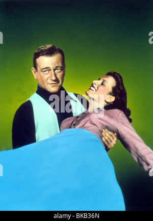 THE QUIET MAN (1952) JOHN WAYNE, MAUREEN O'HARA QITM 001 Stock Photo